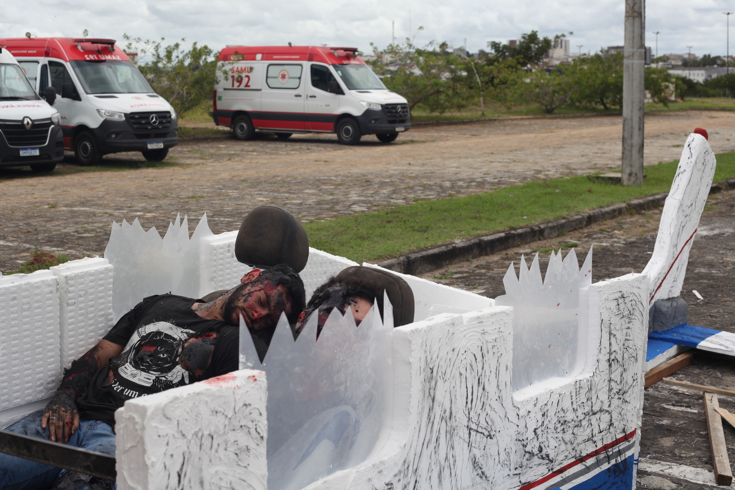 Protótipo de avião foi construído pela organização do evento. Foto: Clayton Fontes/Campus Lagarto