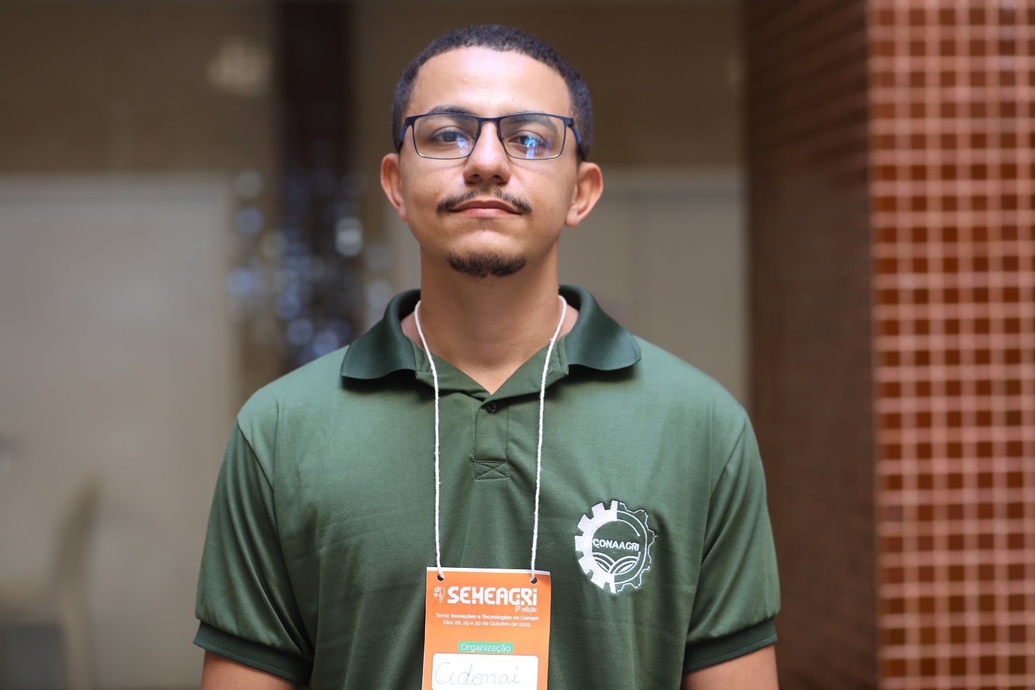 Adonai Borges, do nono período de Engenharia Agrícola, é membro da Diretoria de Projetos da Conaagri (Foto: Brunna Martins/Ascom UFS)