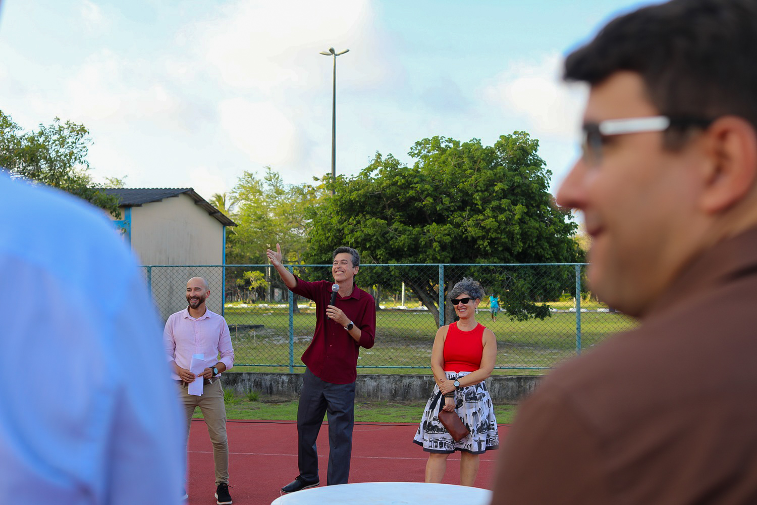 Reitor André Maurício discursou no momento de assinatura (Foto: Janaína Cavalcante/Ascom UFS)