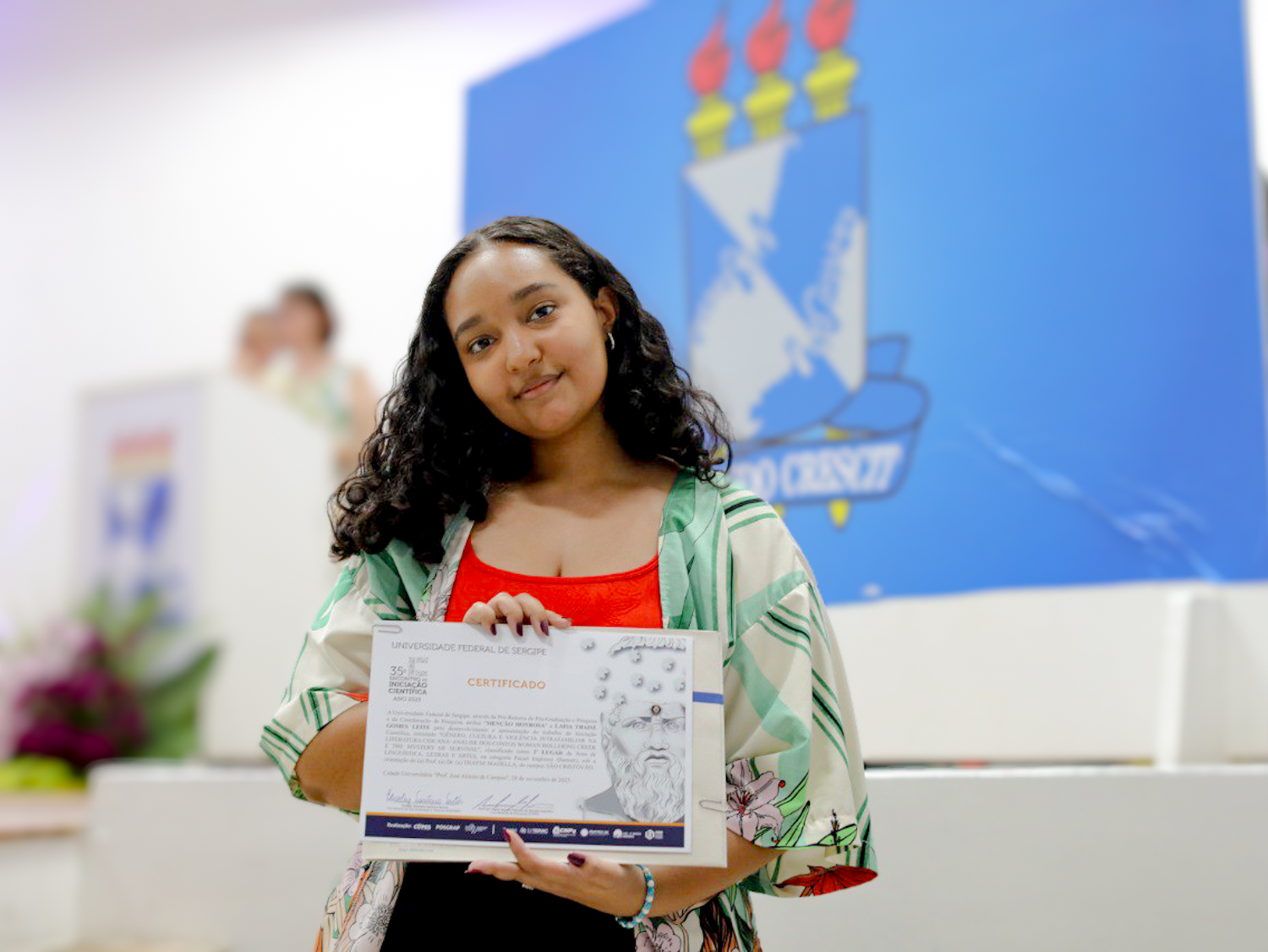 Estudante de Letras-Inglês, Laisa Thaise Gomes Leites (Foto: Elisa Lemos/Ascom UFS)