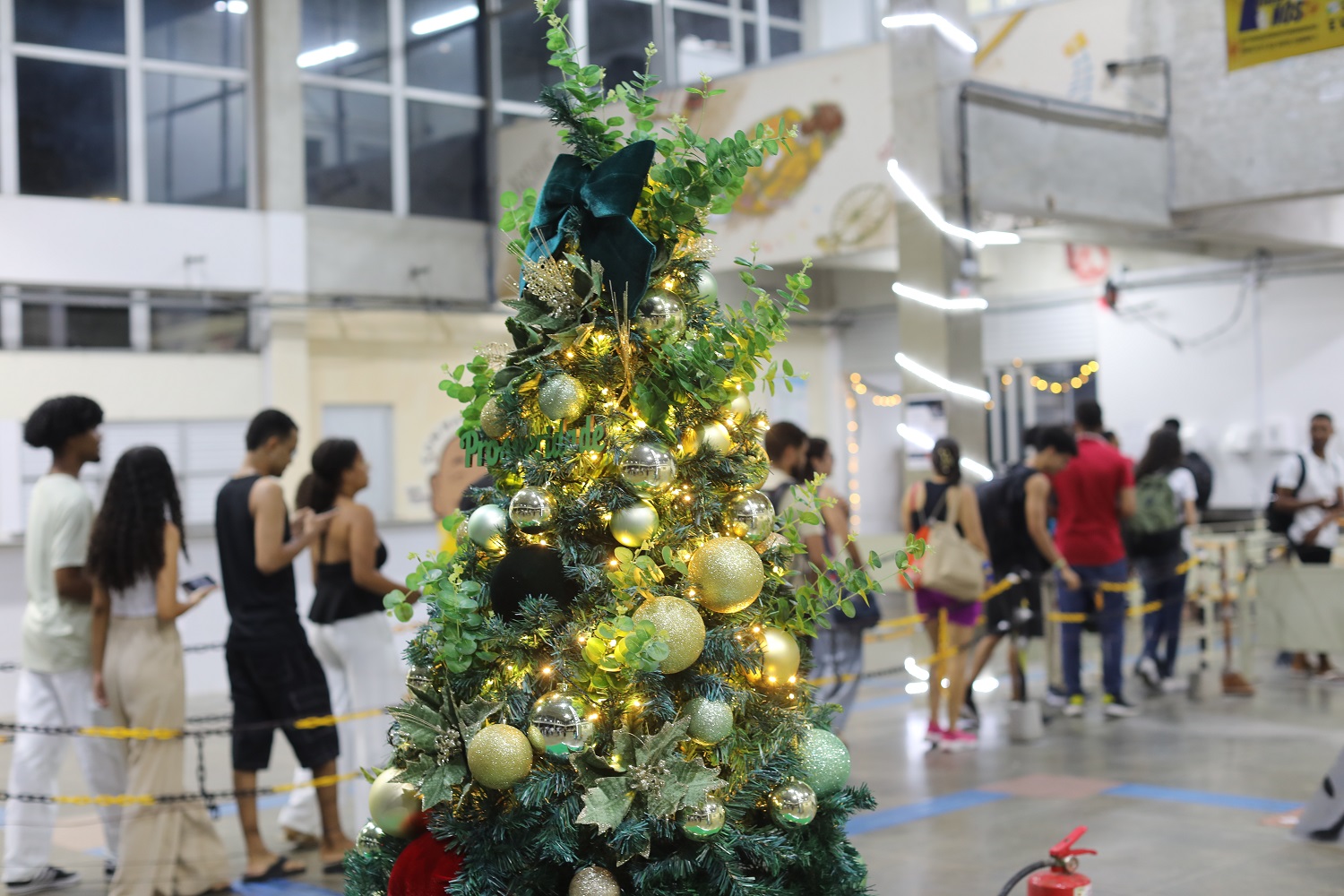 Iluminação natalina no Resun (Foto: Brunna Martins/Ascom UFS)
